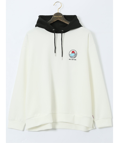 【大きいサイズ】レッドキャプガール/RED CAP GIRL ストレッチ バックプリント プルパーカー