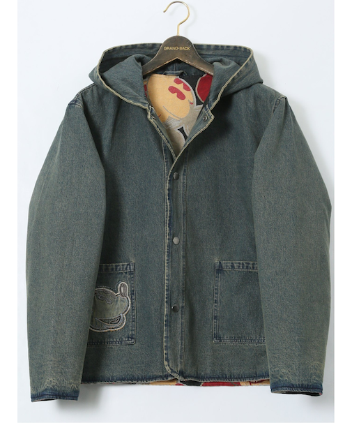 【大きいサイズ】デシグアル/Desigual リバーシブル デニムジャケット ミッキーマウス