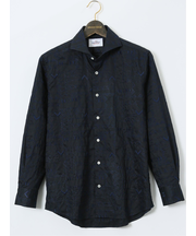 【大きいサイズ】ガリポリカミチェリア/GALLIPOLI camiceria 綿刺繍 カッタウェイ長袖シャツ