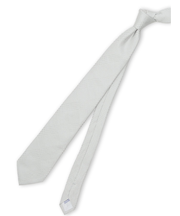 【大きいサイズ】グランバック/GRAND-BACK シルク フォーマルネクタイ 8.0cm幅 白グレンチェック