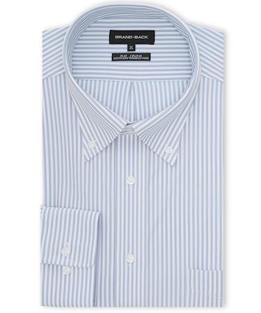 【大きいサイズ】グランバック/GRAND-BACK ノンアイロンストレッチ ボタンダウン長袖ニットシャツ