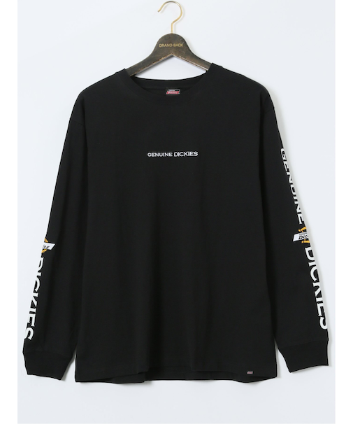 【大きいサイズ】ジュニュイン ディッキーズ/Genuine Dickies 袖プリント クルーネック長袖Ｔシャツ