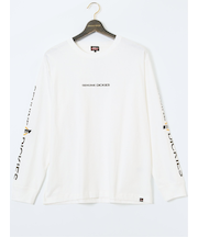 【大きいサイズ】ジュニュイン ディッキーズ/Genuine Dickies 袖プリント クルーネック長袖Ｔシャツ