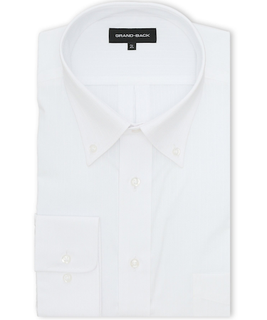 【大きいサイズ】グランバック/GRAND-BACK 形態安定 ボタンダウン長袖シャツ