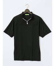 【大きいサイズ】ビバハート/VIVA HEART 吸水速乾 ハーフジップ 半袖Tシャツ