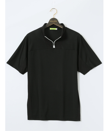 【大きいサイズ】ビバハート/VIVA HEART 吸水速乾 ハーフジップ 半袖Tシャツ