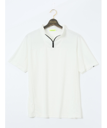 【大きいサイズ】ビバハート/VIVA HEART 吸水速乾 ハーフジップ 半袖Tシャツ