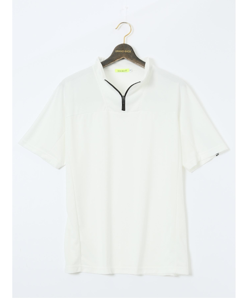 【大きいサイズ】ビバハート/VIVA HEART 吸水速乾 ハーフジップ 半袖Tシャツ