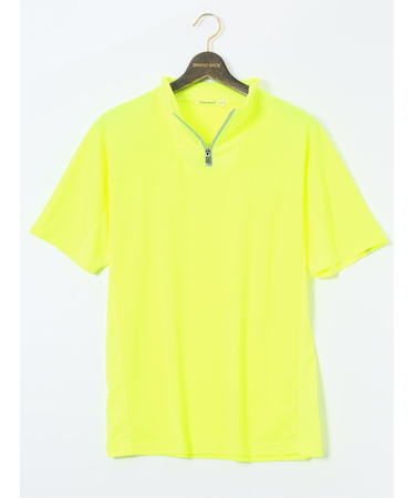 【大きいサイズ】ビバハート/VIVA HEART 吸水速乾 ハーフジップ 半袖Tシャツ