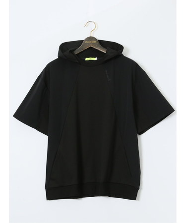 【大きいサイズ】ビバハート/VIVA HEART 吸水速乾 綿混スエット 半袖プルパーカー