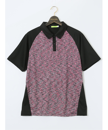 【大きいサイズ】ビバハート/VIVA HEART 吸水速乾 ストレッチ 配色半袖ポロシャツ