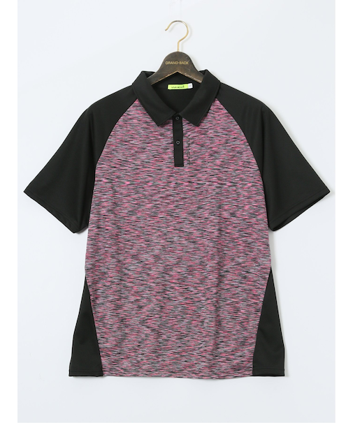 【大きいサイズ】ビバハート/VIVA HEART 吸水速乾 ストレッチ 配色半袖ポロシャツ