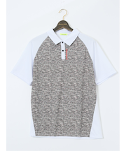 【大きいサイズ】ビバハート/VIVA HEART 吸水速乾 ストレッチ 配色半袖ポロシャツ