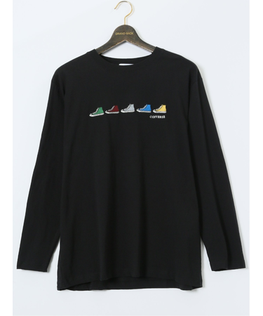 【大きいサイズ】コンバース/CONVERSE シューズ刺繍 クルーネック長袖Ｔシャツ