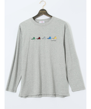 【大きいサイズ】コンバース/CONVERSE シューズ刺繍 クルーネック長袖Ｔシャツ