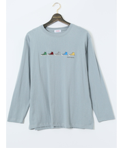 【大きいサイズ】コンバース/CONVERSE シューズ刺繍 クルーネック長袖Ｔシャツ