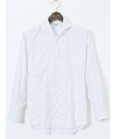 【大きいサイズ】ガリポリカミチェリア/GALLIPOLI camiceria 綿刺繍 カッタウェイ長袖シャツ