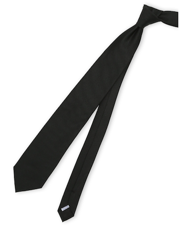 【大きいサイズ】グランバック/GRAND-BACK シルク フォーマルネクタイ 8.0cm幅 黒レップ