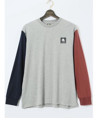 【大きいサイズ】ロゴス パーク/LOGOS Park 綿混天竺 クルーネック長袖Ｔシャツ