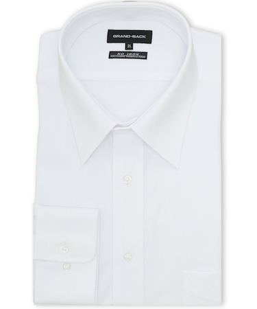 【大きいサイズ】グランバック/GRAND-BACK ノンアイロンストレッチ セミワイドカラー長袖ニットシャツ