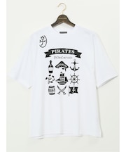 【大きいサイズ】カステルバジャック/CASTELBAJAC 綿天竺 パイレーツ クルー 半袖 Tシャツ
