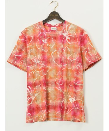 【大きいサイズ】デシグアル/Desigual ストレッチ 綿ジャージー プリント クルーネック 半袖 Tシャツ