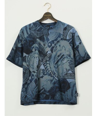 【大きいサイズ】デシグアル/Desigual 綿ジャージー プリント クルーネック 半袖 Tシャツ