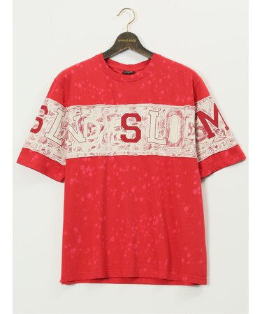 【大きいサイズ】デシグアル/Desigual 綿混ニット プリント クルーネック 半袖 Tシャツ