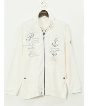 【大きいサイズ】シナコバ/SINA COVA 綿混 マリンプリント トラックジャケット