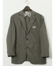 【大きいサイズ】ジーステージ/G-stage 接触冷感 ストレッチ ウォッシャブル ナイロン混 2ボタンジャケット(セットアップ可能)