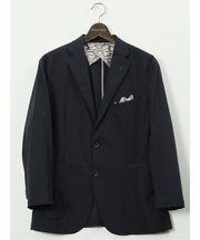 【大きいサイズ】ジーステージ/G-stage 接触冷感 ストレッチ ウォッシャブル ナイロン混 2ボタンジャケット(セットアップ可能)