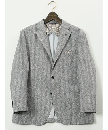 【大きいサイズ】ジーステージ/G-stage エアーウィンドウ 2ボタンジャケット(セットアップ可能)