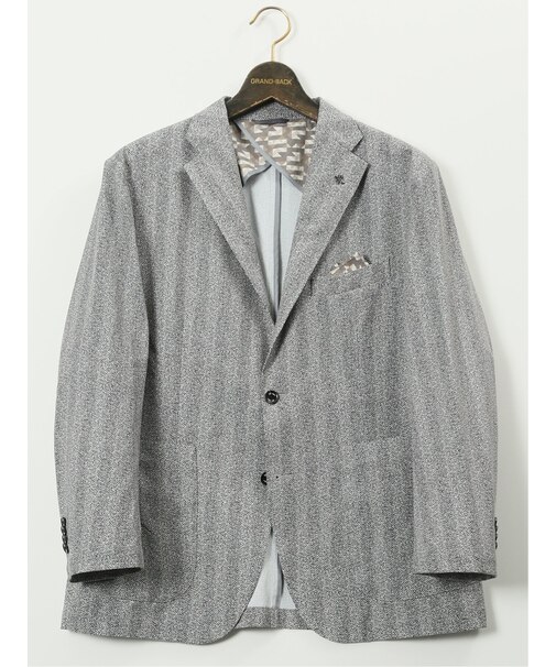 【大きいサイズ】ジーステージ/G-stage エアーウィンドウ 2ボタンジャケット(セットアップ可能)