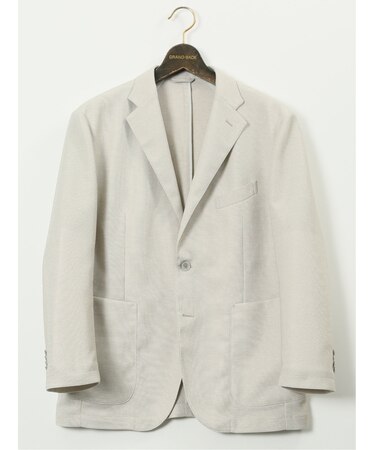 【大きいサイズ】グランバック/GRAND-BACK ストレッチウォッシャブル からみ織り 2ボタンジャケット