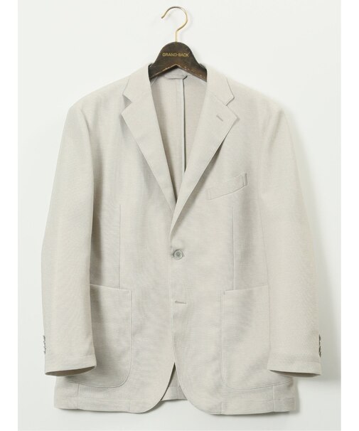 【大きいサイズ】グランバック/GRAND-BACK ストレッチウォッシャブル からみ織り 2ボタンジャケット