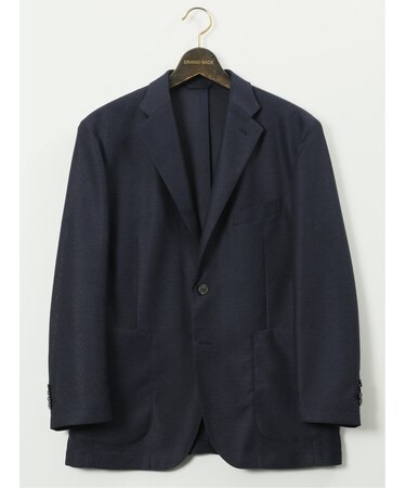 【大きいサイズ】グランバック/GRAND-BACK ストレッチウォッシャブル からみ織り 2ボタンジャケット