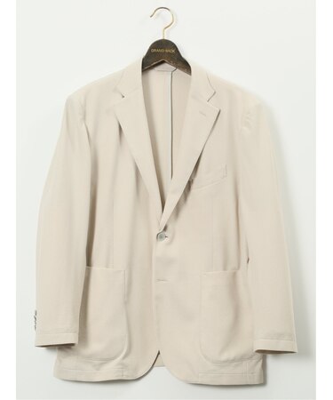 【大きいサイズ】グランバック/GRAND-BACK ストレッチウォッシャブル サーフニット 2ボタンジャケット