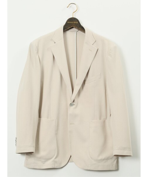 【大きいサイズ】グランバック/GRAND-BACK ストレッチウォッシャブル サーフニット 2ボタンジャケット
