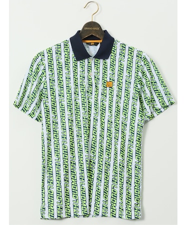 【大きいサイズ】ラウドマウス/LOUDMOUTH フリージング鹿の子 総柄 半袖 ポロシャツ