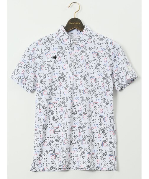 【大きいサイズ】ルコックスポルティフ ゴルフ/le coq sportif GOLF モノグラム柄 半袖 ポロシャツ