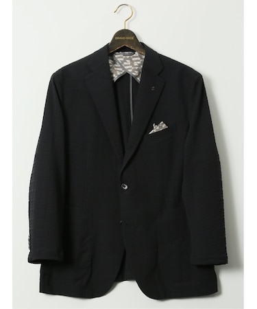 【大きいサイズ】ジーステージ/G-stage ブロックサッカー 2ボタン ジャケット(セットアップ可能)