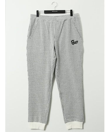 【大きいサイズ】ジーステージ/G-stage 格子柄 ジャガード ジョガー パンツ(セットアップ可能)