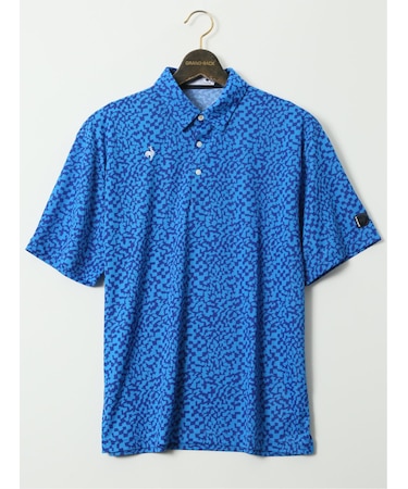 【大きいサイズ】ルコックスポルティフ ゴルフ/le coq sportif GOLF ミナモ柄 半袖 ポロシャツ