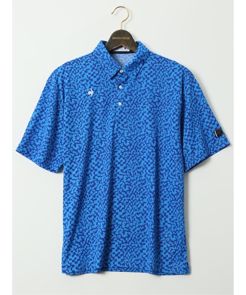 【大きいサイズ】ルコックスポルティフ ゴルフ/le coq sportif GOLF ミナモ柄 半袖 ポロシャツ