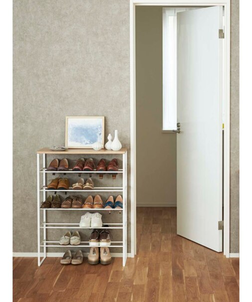 tower　天板付きシューズラック　6段