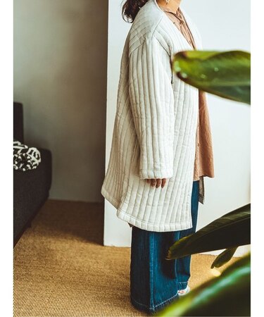 ダブルガーゼ ルームウェア キルティングガウン