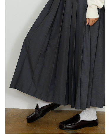 pleats long skirt