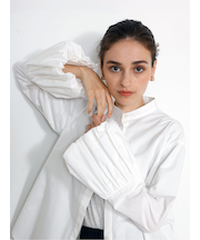 balloon cuff blouse