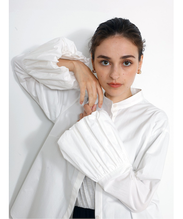 balloon cuff blouse