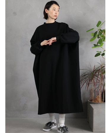Scuba Knit Relax Long Dress / ダンボールニット リラックスロングワンピース